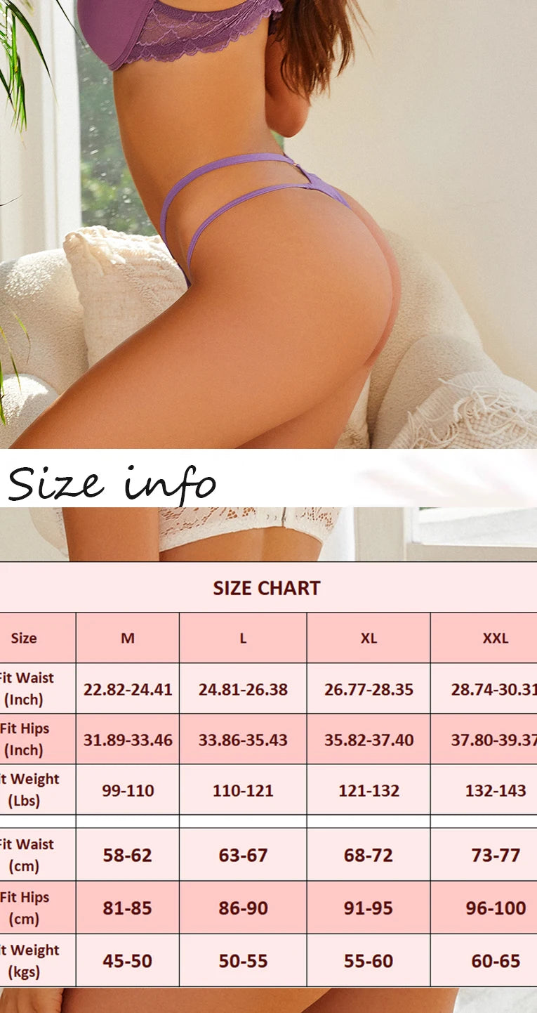 Women Cotton Low Waist Sexy Secret G-string Underwear Hollow Out Elasticity Panties Thong Seamless Brief Breathable Lingerie