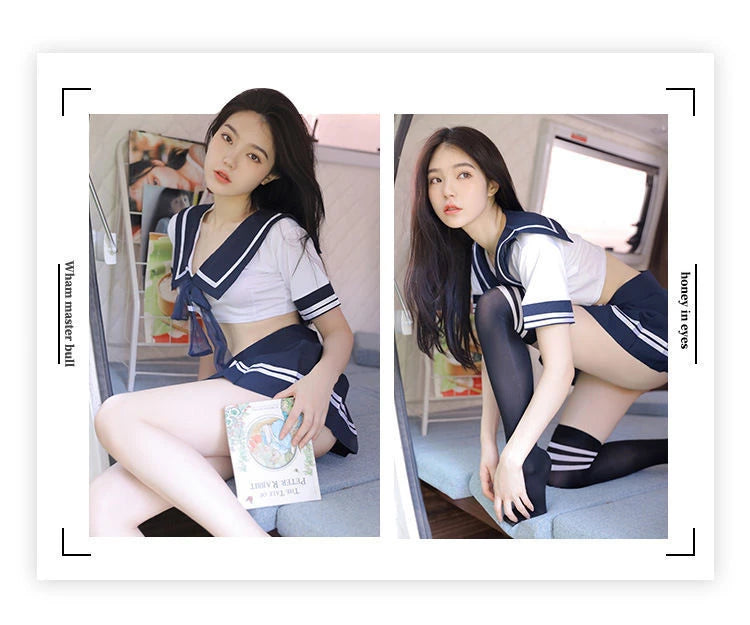 Hot Babydoll Schoolgirl Uniform Cosplay Costume Babydoll Lingerie Sex Role Play Exotic Lingerie Women Maid Outfit Dancewear
