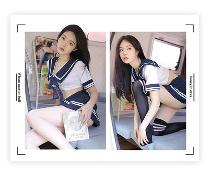 Hot Babydoll Schoolgirl Uniform Cosplay Costume Babydoll Lingerie Sex Role Play Exotic Lingerie Women Maid Outfit Dancewear