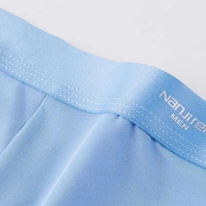 4pcs Boxer Shorts Men's Ice Silk Underwear Cool Underpants Breathable Sexy Thin Panties U Convex Lingerie Wholesale Lots L-6XL