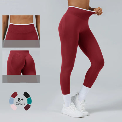 Women's Middle Waist Seamless Yoga Leggings Push-Up Sport Fitness Running Pants Hip Lift High Elastic Gym Leggings Sport Legging