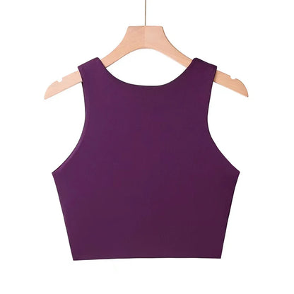 Summer Fashion Women Sexy Slim Tops O-neck Sleeveless Double Nylon Ladies Good Quality Tank Tops 6 Colors