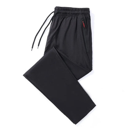 Men's Casual Pants Straight Slim Fit Elastic Waist Jogger Korean Classic Blue Black Gray Male Brand Trousers Plus Size