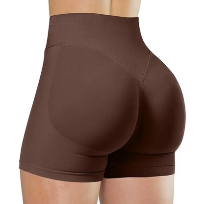 High Waisted Yoga Shorts for Women Fashionable and Sexy Running Fitness Pants Solid Color Yoga Leggings Elastic Tights