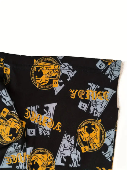 Men's Underwear Sexy Boxer Antibacterial Breathable Retro Print 4pcs Men Boxer Shorts Boys Thin Flat Corner Panties