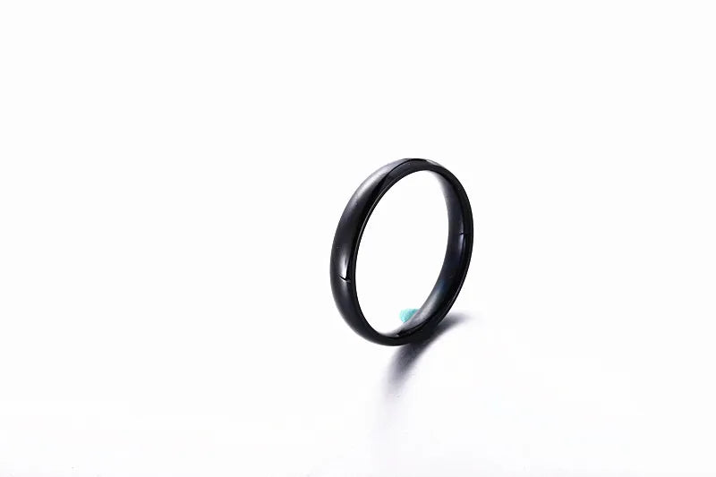Simple 6mm Titanium Ring Women Men Prevent Allergy High Polished Wedding Rings Stainless Steel Couple Finger Jewelry Gifts