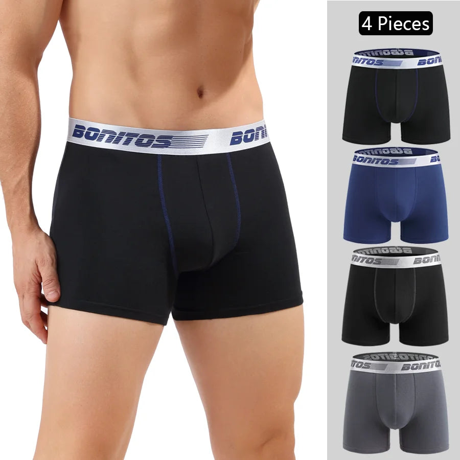 Boxer Shorts Men's Panties Homme Underpants Boxershorts Underwear for Man Cotton Male Couple Sexy Set Calecon Lot Soft Box 4pcs