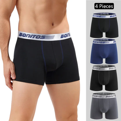 Boxer Shorts Men's Panties Homme Underpants Boxershorts Underwear for Man Cotton Male Couple Sexy Set Calecon Lot Soft Box 4pcs