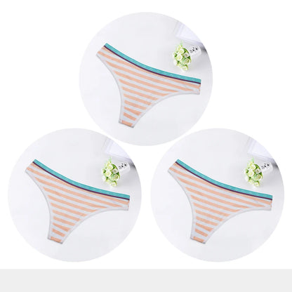 Sexy G-String Cotton Women's Panties Underwear for Women Ladies Thong T-back Briefs Girls Underpants Bikini Lingerie 3 Pcs/lot