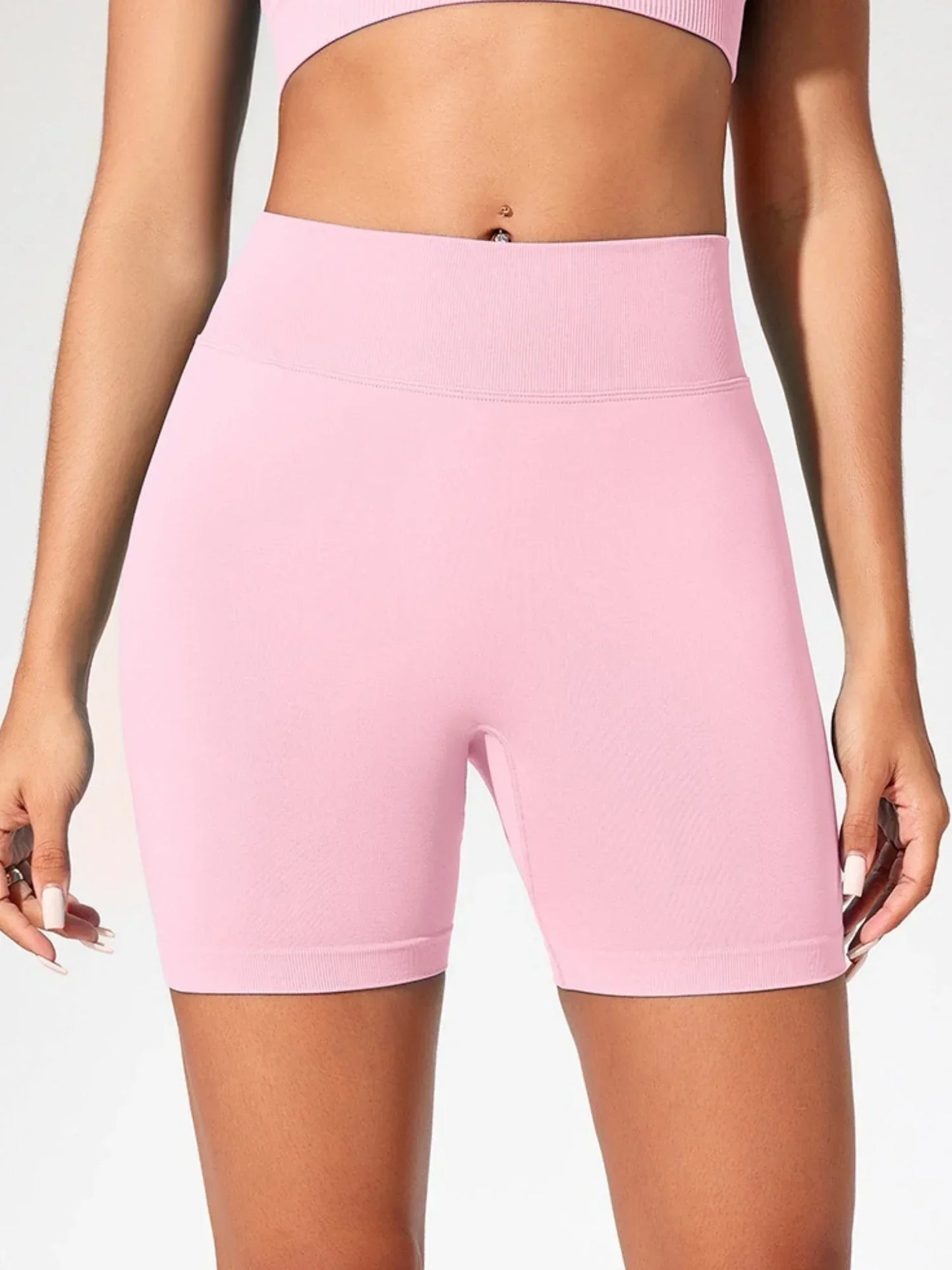 High Waisted Yoga Shorts for Women Fashionable and Sexy Running Fitness Pants Solid Color Yoga Leggings Elastic Tights