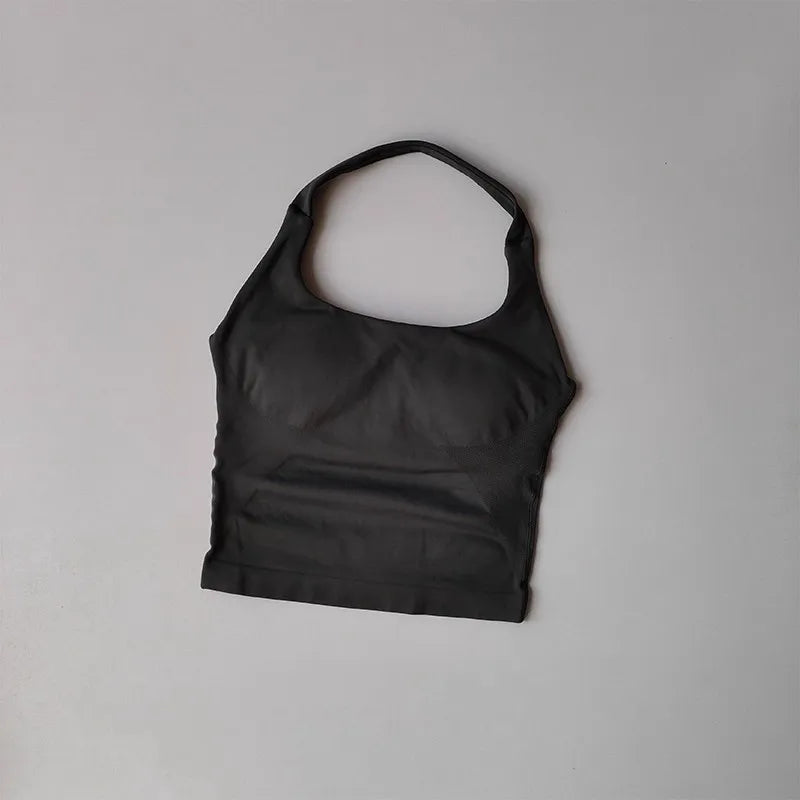 Halter Yoga Vest, Shockproof Running Sports, High-Strength Sports Underwear, Fitness, Pilates Suspender, Beautiful Back, Autumn