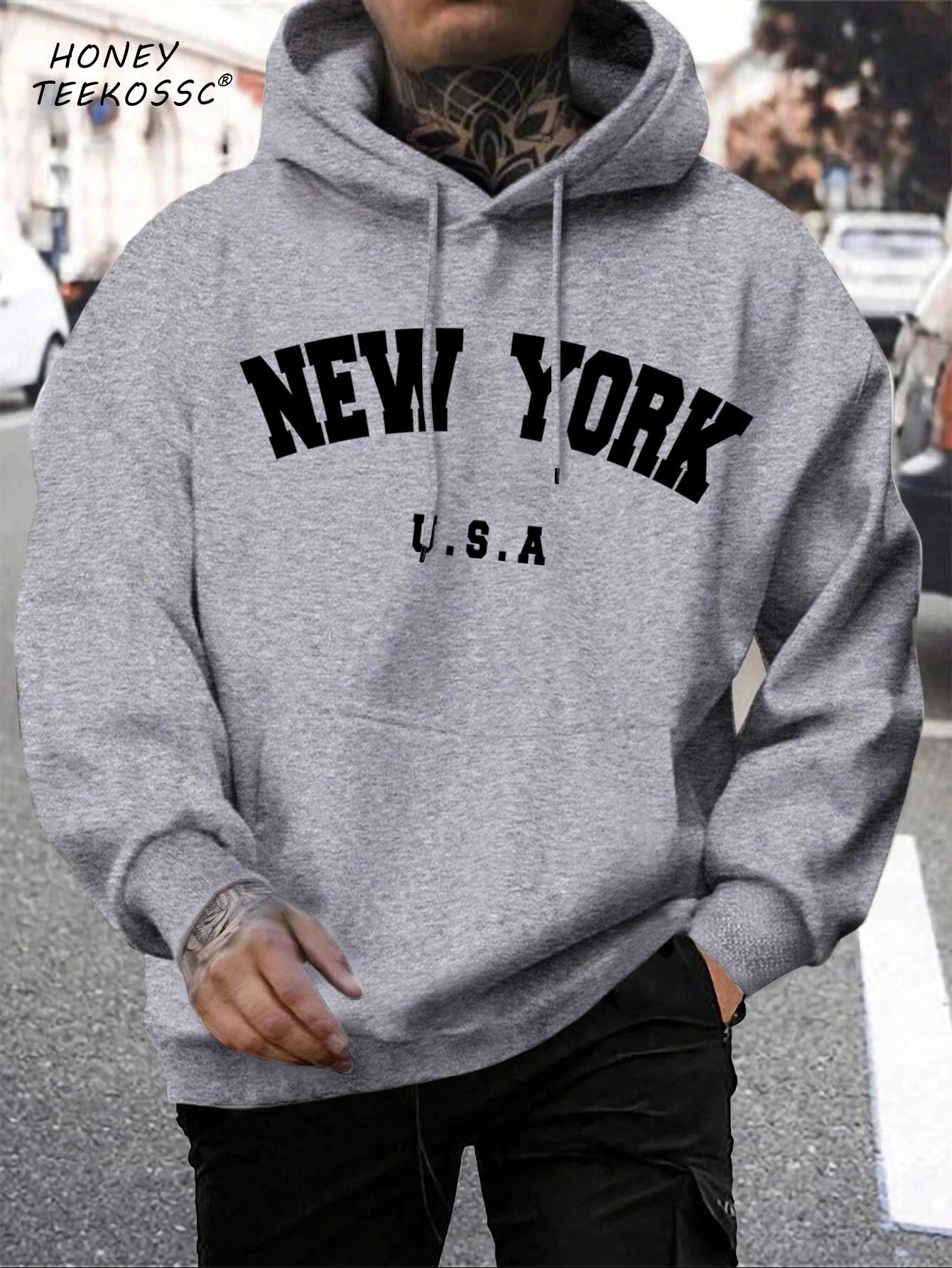 Brooklyn Est 1998 New York Printing Men Hoodies Harajuku Crewneck Hoodie Fashion Oversize Hoody Autumn Comfortable Tracksuit