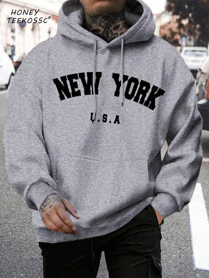 Brooklyn Est 1998 New York Printing Men Hoodies Harajuku Crewneck Hoodie Fashion Oversize Hoody Autumn Comfortable Tracksuit