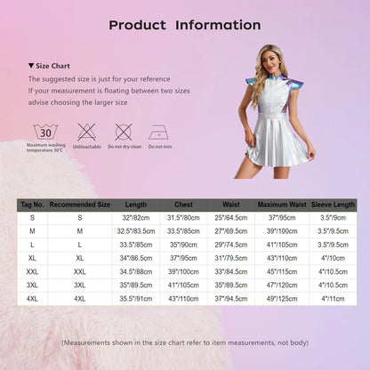 Adult Silver Astronaut Costume Women Alien Tutu Dress Suit Space Cadet Tulle Skirt Jumpsuit Halloween Cosplay Party Dress Up