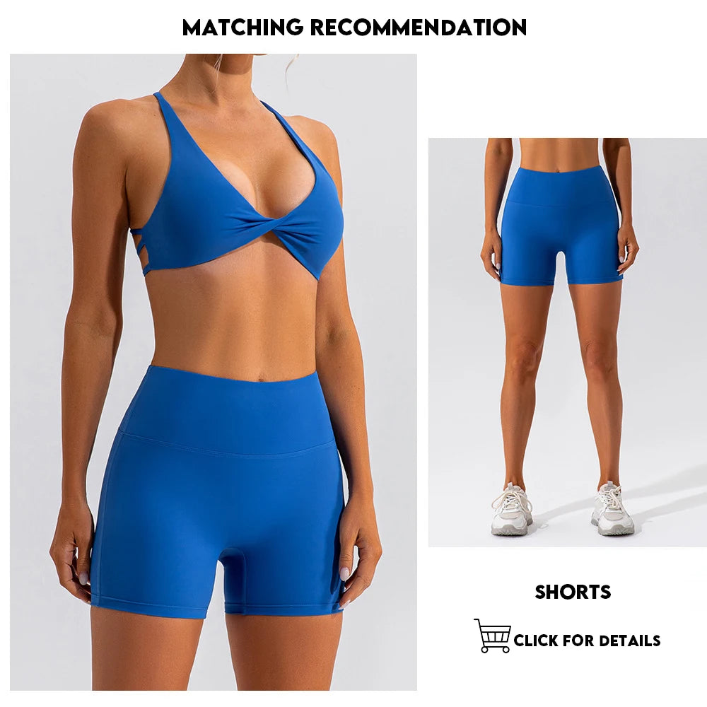 Sexy Gym Top Women Crease Sports Bra Running Back Cross Yoga Bra Breathable Sports Underwear Women Fitness Workout Top Women