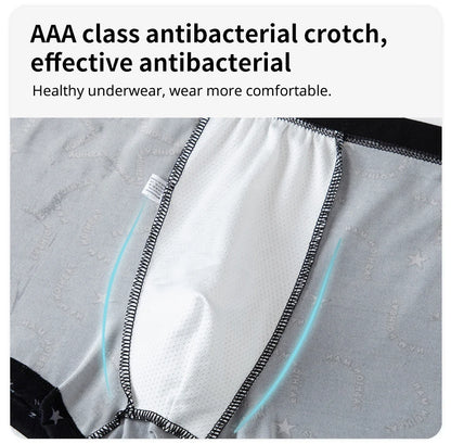 4/5Pcs European and American Size MEN'S Printed Fashion Boyshort Comfortable MEN'S Waist plus Size Underwear Sexy Swimming Trunk