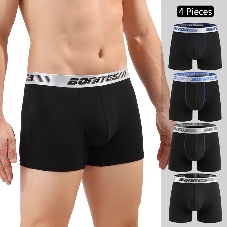 Boxer Shorts Men's Panties Homme Underpants Boxershorts Underwear for Man Cotton Male Couple Sexy Set Calecon Lot Soft Box 4pcs