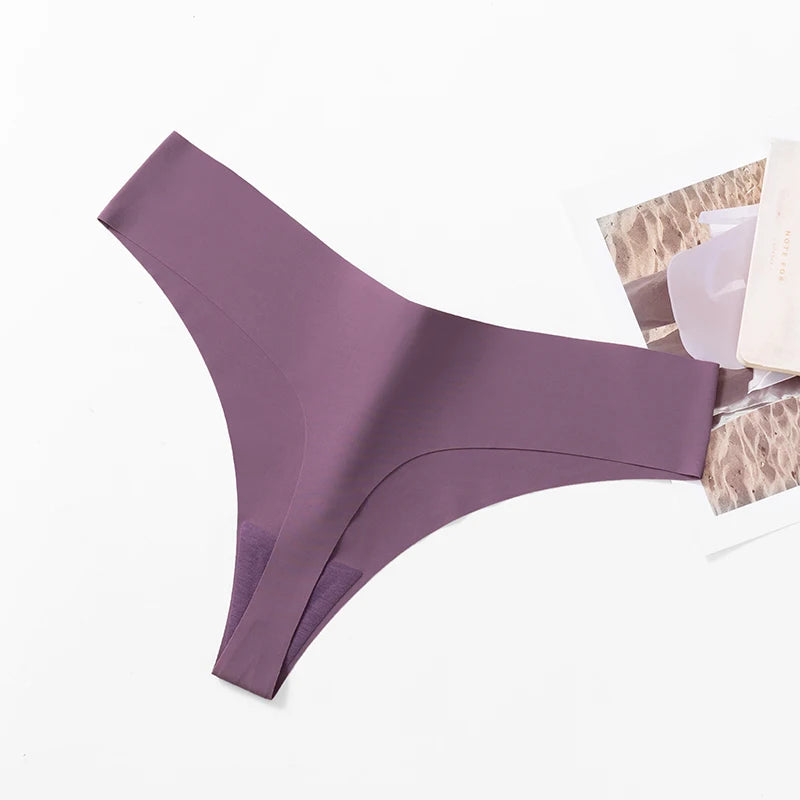 Poblador 10PCS/Set Women's Panties Fashion Simple Seamless Underwear Breathable Thongs Sexy Lingerie Comfortable Sport G-Strings