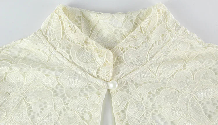 Ahagaga Sexy Lace Women's Mini Dresses Solid Sheer Hollow Out Turtleneck Long Flare Sleeves Sheath Bodycon Streetwear Vestidos