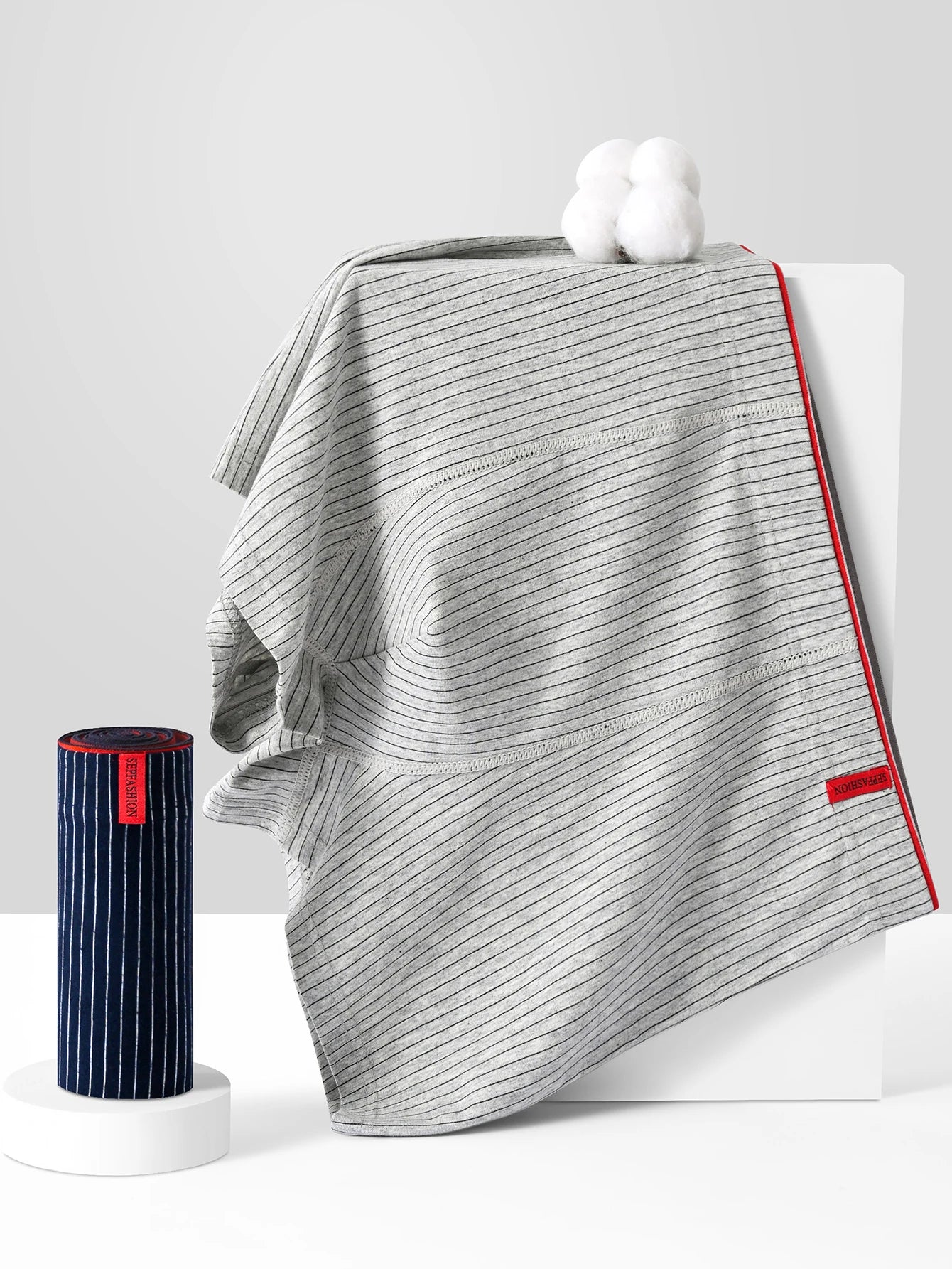 Men's boxer underwear Soft, breathable and comfortable men's briefs Striped trendy personality casual loose boxers