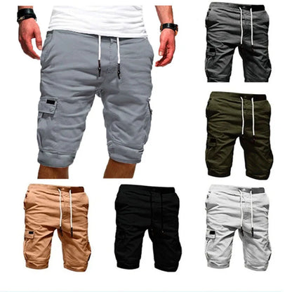 Men's Shorts Green Cargo Shorts Summer Bermudas Male Flap Pockets Jogger Shorts Casual Working Army Tactical Bermudas
