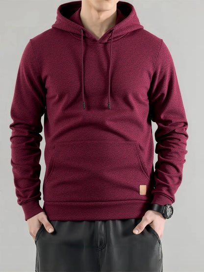 Sweatshirt New Spring Autumn Streetwear Fashion Outwear Men's Solid Color Hooded Hoodies Casual Loose Fleece Coats Men Clothing