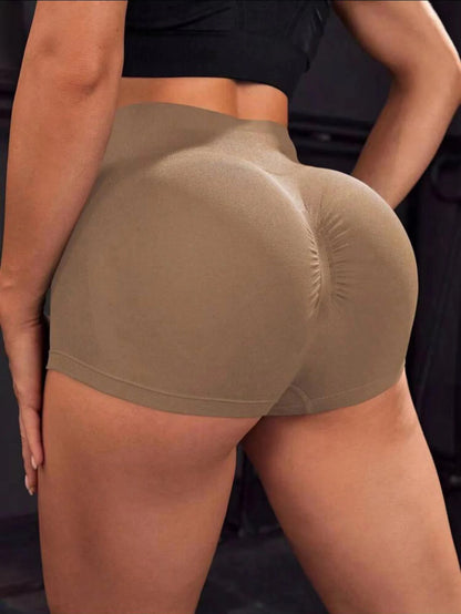 Women's high-waisted yoga sports pants three-point trousers leggings seamless high-elastic tights running fitness pants