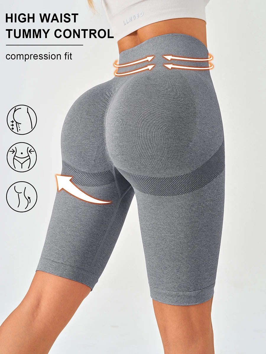 Women Sports Leggings Sportswear Woman Gym Legging Seamless Yoga Shorts w/Tummy Control Women's Shorts Fitness Female Clothing
