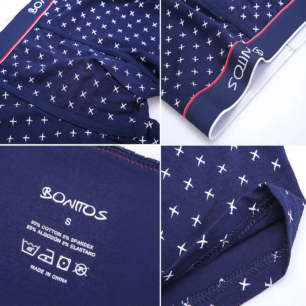 Boxer Shorts Men's Panties Homme Underpants Boxershorts Underwear for Man Cotton Male Couple Sexy Set Calecon Lot Soft Box 4pcs