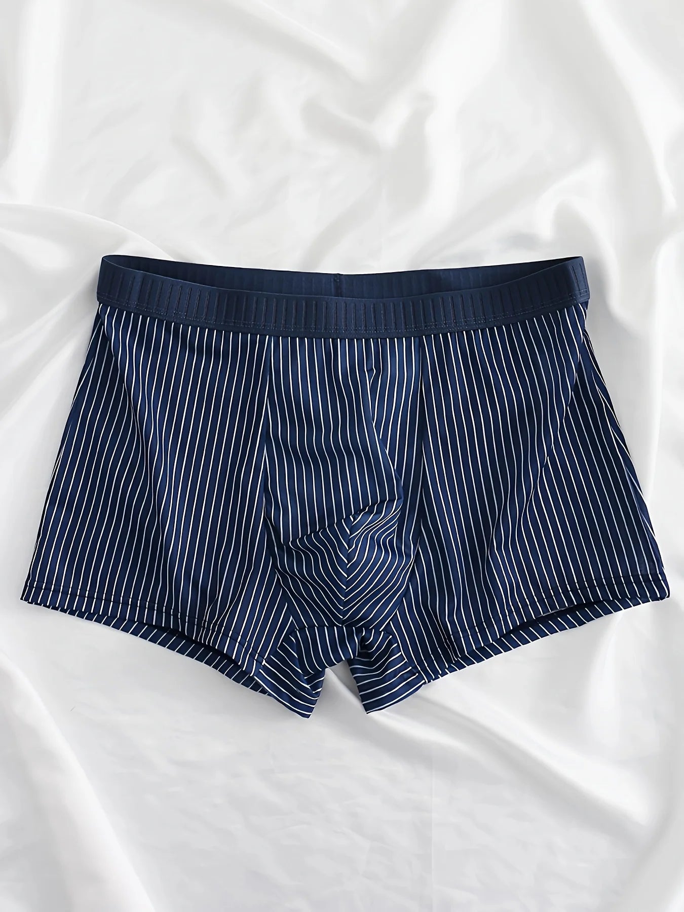 Men's underwear, soft and comfortable boxer briefs, 5PCS casual men's striped boxer briefs