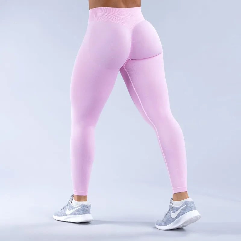 Women Seamless Three-section Waist Yoga Pants Sexy Hip-lifting Tight Sports Pants High Elastic Fitness Exercise Yoga Pants