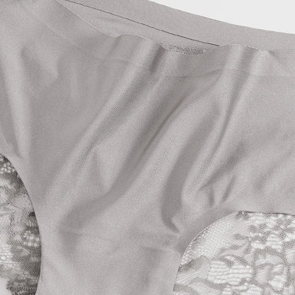 TrowBridge 3PCS/Set Women's Panties Exquisite Lace Underwear Sexy Lingerie Big Size Sweet Silk Satin Briefs Soft Cozy Underpants