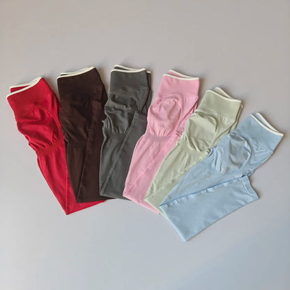 Women's Middle Waist Seamless Yoga Leggings Push-Up Sport Fitness Running Pants Hip Lift High Elastic Gym Leggings Sport Legging