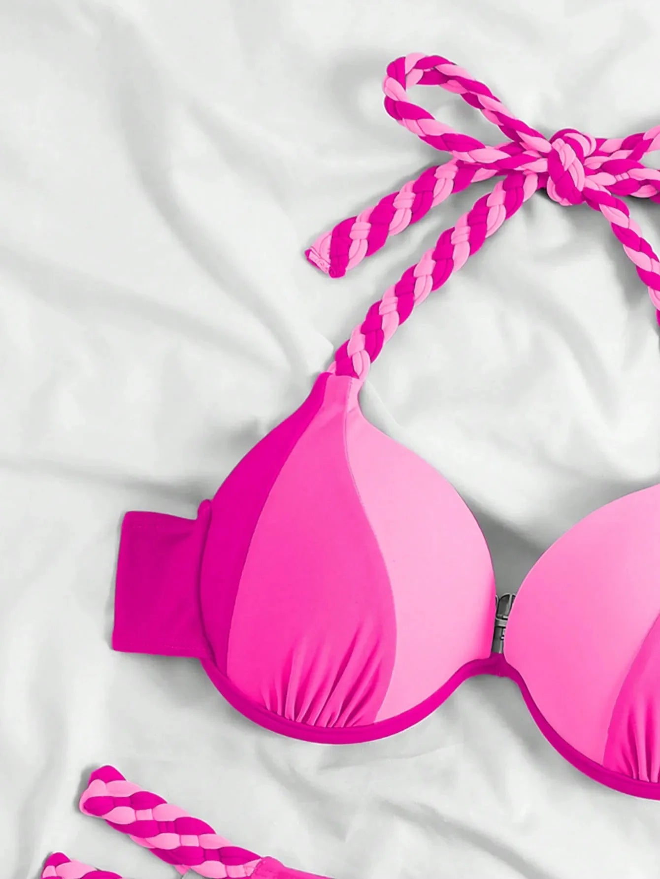 Women's Bikini Solid Color Beach Holiday Swimsuit with Steel Tracer