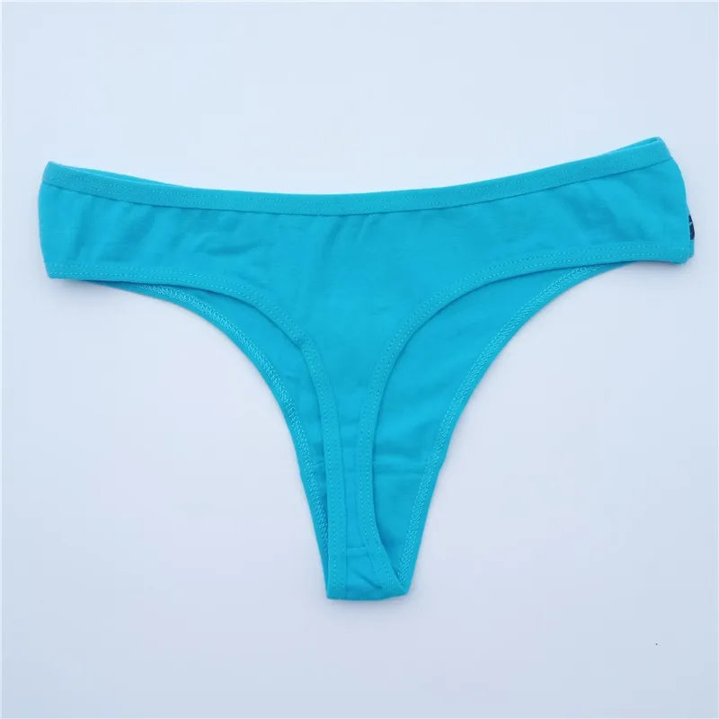 Sexy Thong 5 Pcs for Women Girls Cotton G-Strings Ladies Panties,Cute Cat Print Thongs