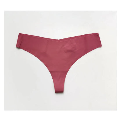 Seamless Thong Women Panties Sexy G String Ice Silk Underwear T Back Sports Yoga Girls Briefs Traceless Plus Size S-XL