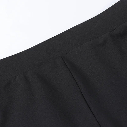 European and American Spring/Summer Round Neck Long Short sleeved 3/4 Shorts Two piece Women's Fashion Sports Versatile Set