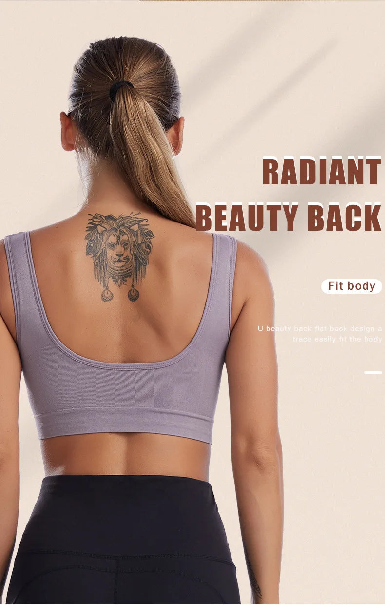 S-7XL Plus Size Thin Non-underwire Bra Zero Bondage Women's UnderwearSports Yoga Wireless Vest Seamless adjustable Brassiere