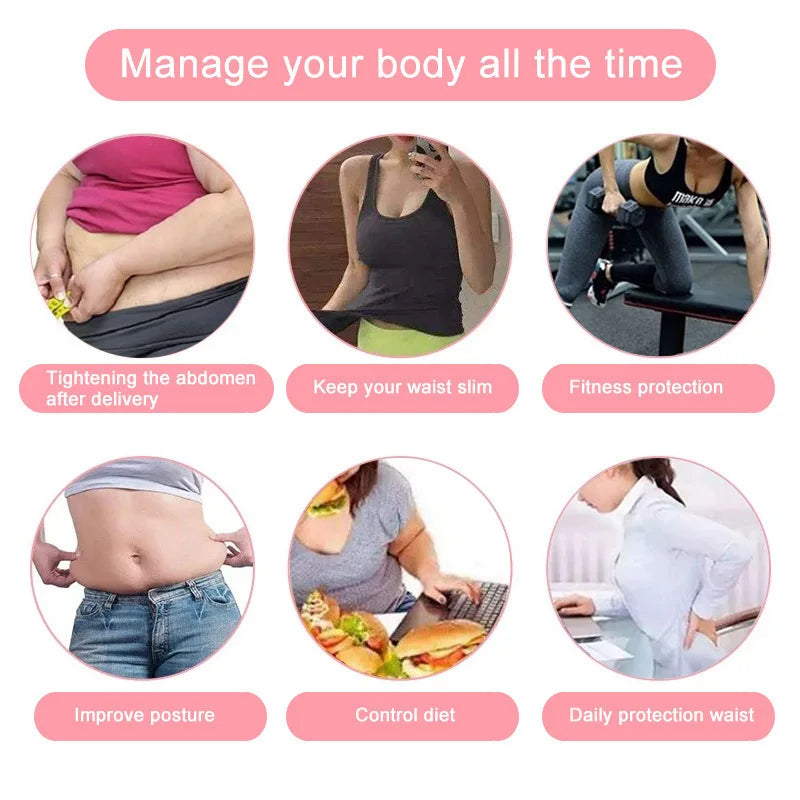 Waist Trainer Slimming Body Shaper Fitness Belt Weight Loss Fat Burning Sport Girdle Sweat Trimmer Workout Cincher Shapewear