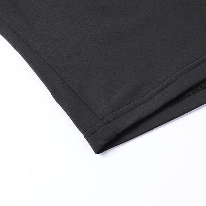 European and American Spring/Summer Round Neck Long Short sleeved 3/4 Shorts Two piece Women's Fashion Sports Versatile Set