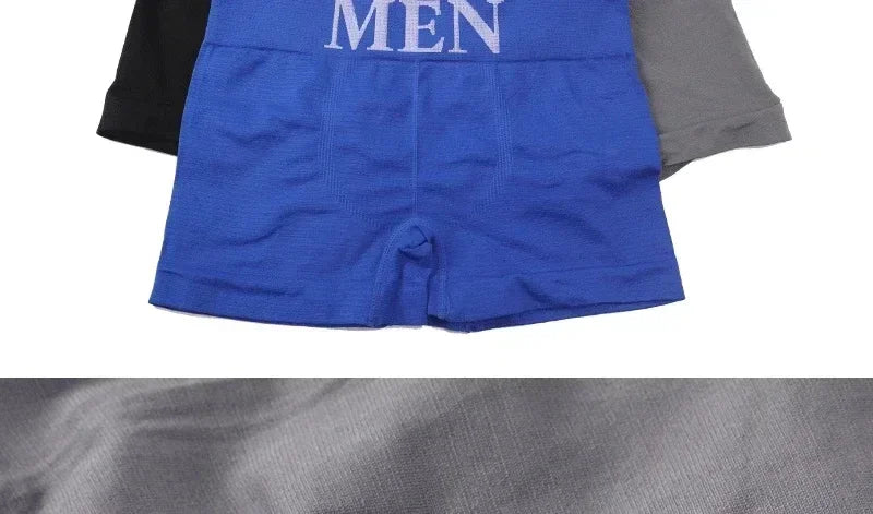 5 Pcs Men’s Boxer Briefs High Elastic Breathable Underwear Soft Cotton Stretch Shorts Comfortable Plain Color Panties