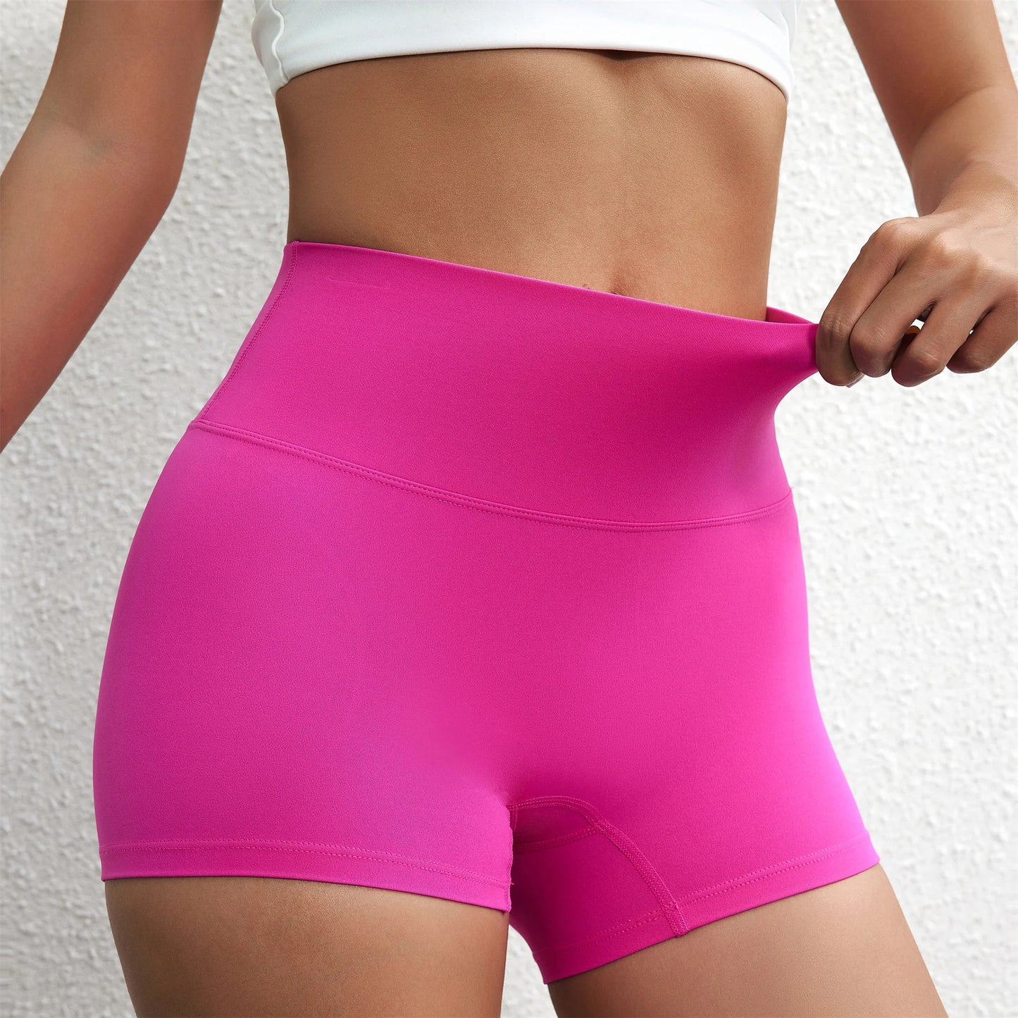 Sexy Solid Color High Waist Athletic Yoga Short Leg Cycling Women Fitness Sport Short Comprehensive Training Jogging Squat Proof