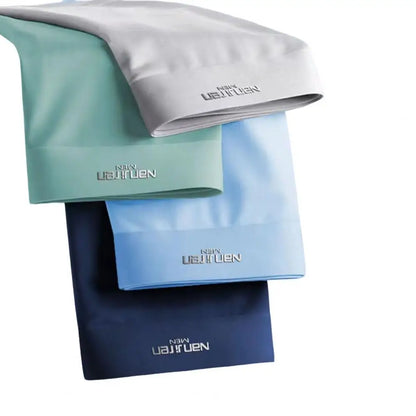 4pcs Boxer Shorts Men's Ice Silk Underwear Cool Underpants Breathable Sexy Thin Panties U Convex Lingerie Wholesale Lots L-6XL