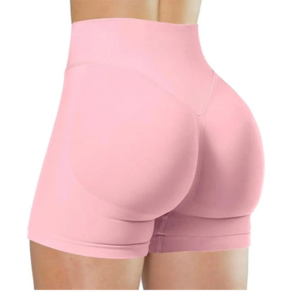 High Waisted Yoga Shorts for Women Fashionable and Sexy Running Fitness Pants Solid Color Yoga Leggings Elastic Tights