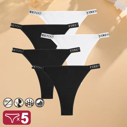 5PCS/Set Sexy Lingerie Women Cotton Panties Finetoo Letter Low Waist Female Briefs Underwear Comfort Underpants Women Intimates