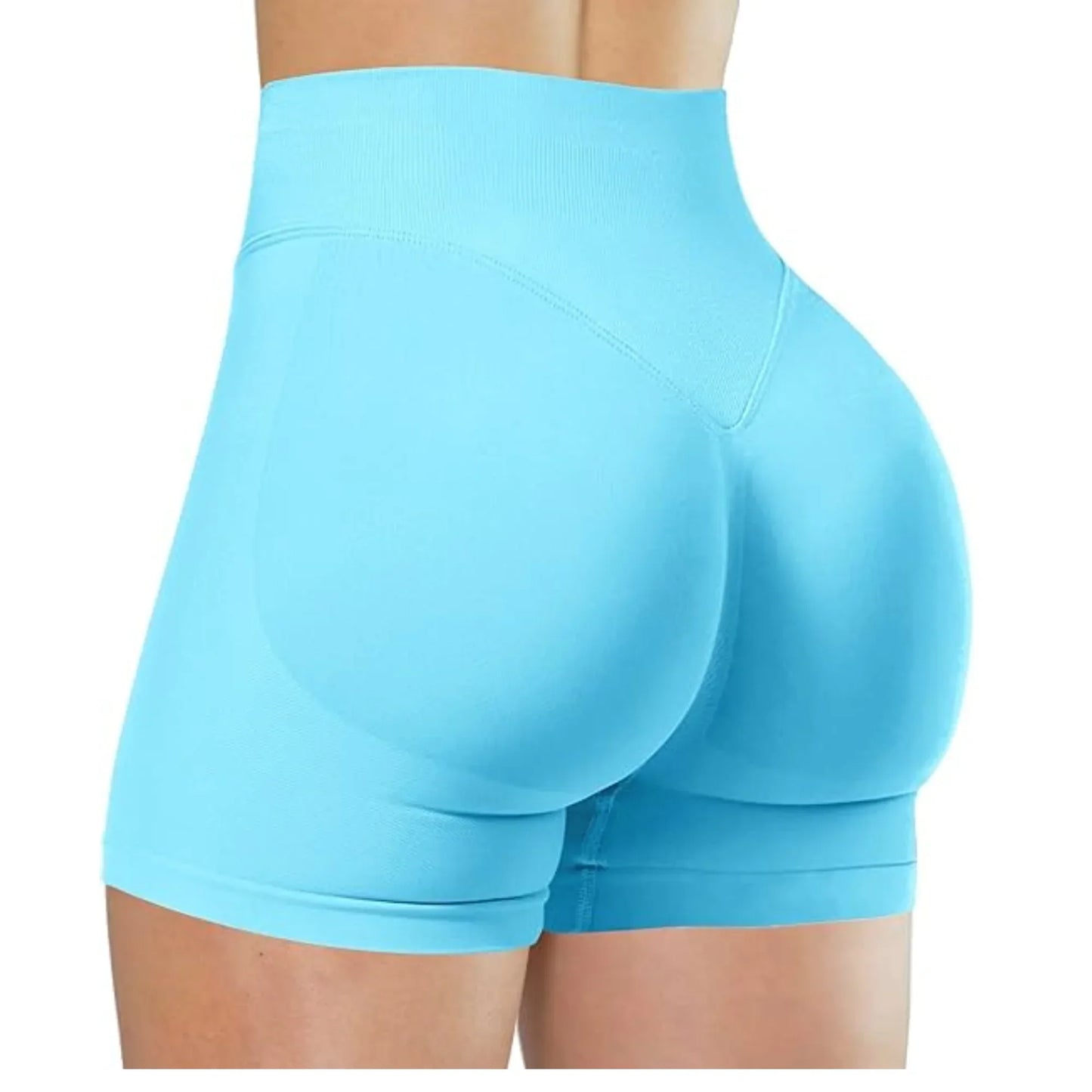 High Waisted Yoga Shorts for Women Fashionable and Sexy Running Fitness Pants Solid Color Yoga Leggings Elastic Tights