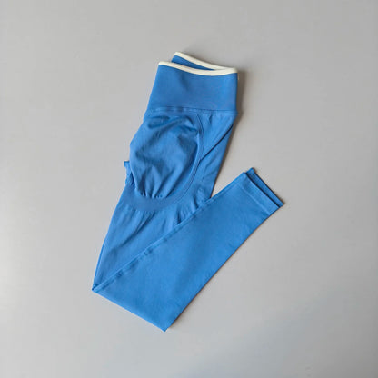 Women's Middle Waist Seamless Yoga Leggings Push-Up Sport Fitness Running Pants Hip Lift High Elastic Gym Leggings Sport Legging