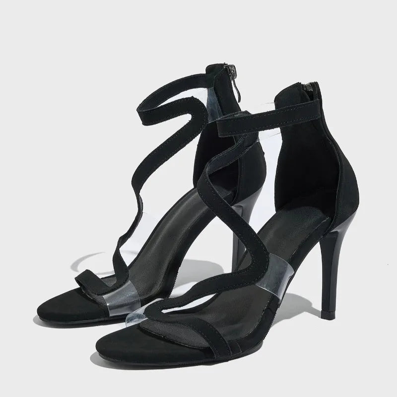 High-heeled Sandals, Women's Slim Heel Strap, Outdoor Fashion, Roman Style Plus Size Sandals Platform Women Shoes