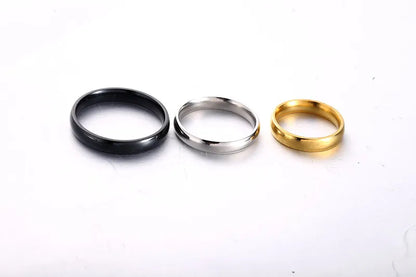 Simple 6mm Titanium Ring Women Men Prevent Allergy High Polished Wedding Rings Stainless Steel Couple Finger Jewelry Gifts
