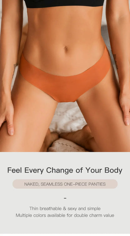 Seamless Thong Women Panties Sexy G String Ice Silk Underwear T Back Sports Yoga Girls Briefs Traceless Plus Size S-XL